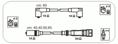 ABM29P JANMOR Комплект проводов зажигания (фото 2)