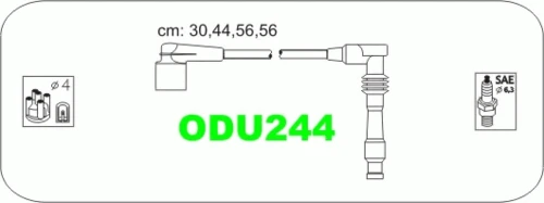 ODU244 JANMOR Комплект проводов зажигания (фото 2)
