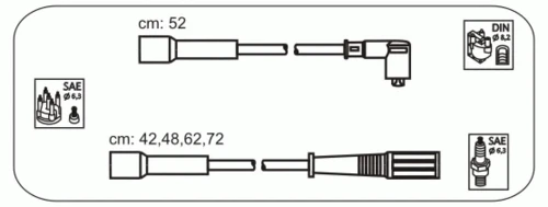 FAS3 JANMOR Комплект проводов зажигания (фото 2)