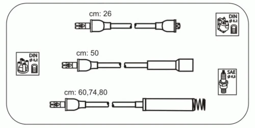 ODS224 JANMOR Комплект проводов зажигания (фото 2)