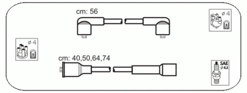 ABU60 JANMOR Комплект проводов зажигания (фото 2)