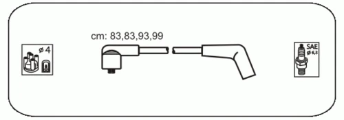 FU29 JANMOR Комплект проводов зажигания (фото 2)