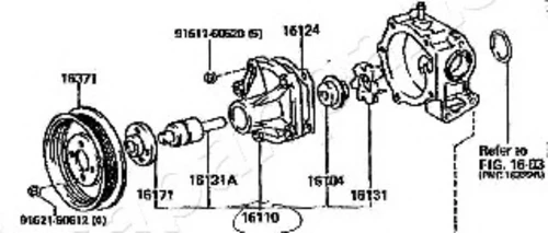 PQ-297 JAPANPARTS Водяной насос, охлаждение двигателя (фото 3)