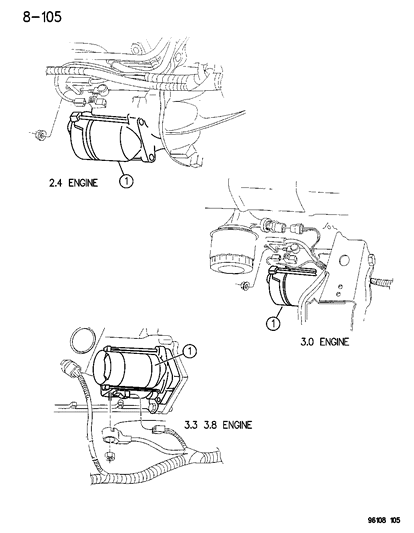 4864693 CHRYSLER Стартер chrysler, jeep (фото 1)