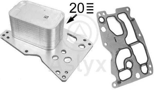 AS-521226 Aslyx Масляный радиатор, двигательное масло (фото 1)