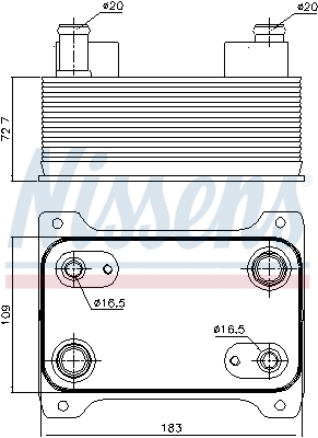 90747 NISSENS Масляный радиатор, автоматическая коробка передач (фото 6)