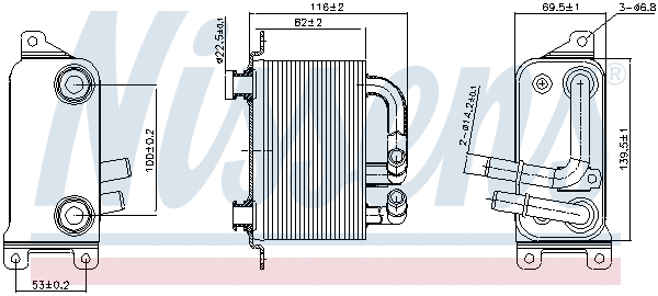 90833 NISSENS Масляный радиатор, автоматическая коробка передач (фото 6)