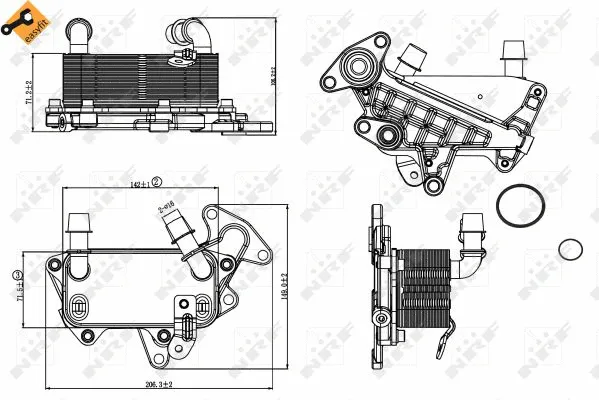 31264 NRF Масляный радиатор, автоматическая коробка передач (фото 1)