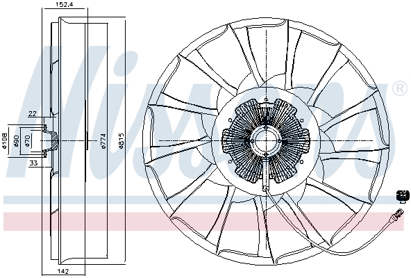 86240 NISSENS Сцепление, вентилятор радиатора (фото 1)