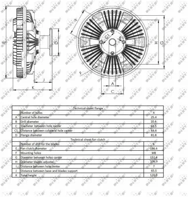 49415 NRF Сцепление, вентилятор радиатора (фото 5)