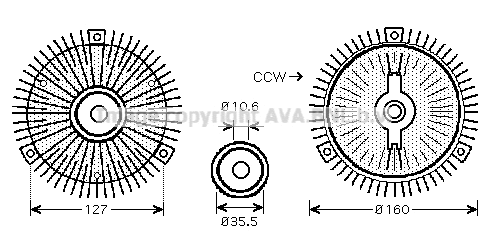 MSC418 AVA Сцепление, вентилятор радиатора (фото 1)