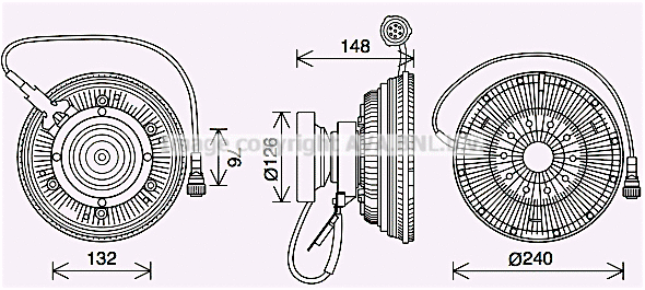 VLC094 AVA Сцепление, вентилятор радиатора (фото 1)