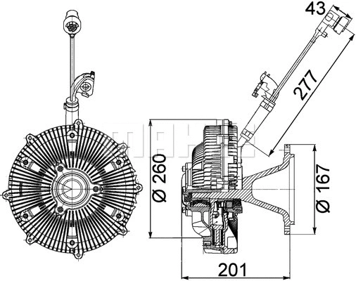 CFC 115 000P KNECHT/MAHLE Сцепление, вентилятор радиатора (фото 1)