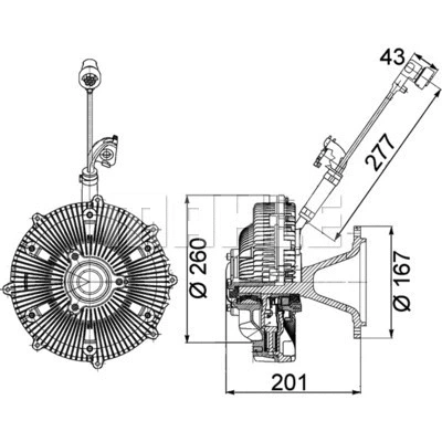 CFC 115 000P KNECHT/MAHLE Сцепление, вентилятор радиатора (фото 3)