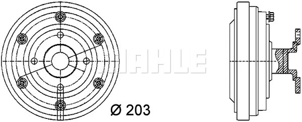 CFC 32 000P KNECHT/MAHLE Сцепление, вентилятор радиатора (фото 3)