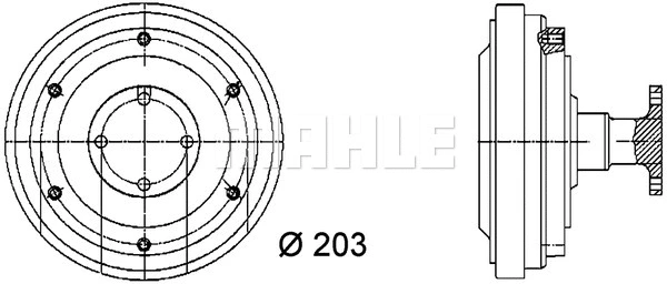 CFC 36 000P KNECHT/MAHLE Сцепление, вентилятор радиатора (фото 3)