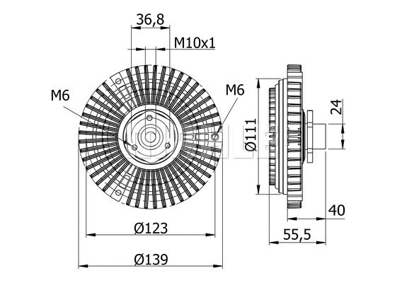 CFC 62 000S KNECHT/MAHLE Сцепление, вентилятор радиатора (фото 1)