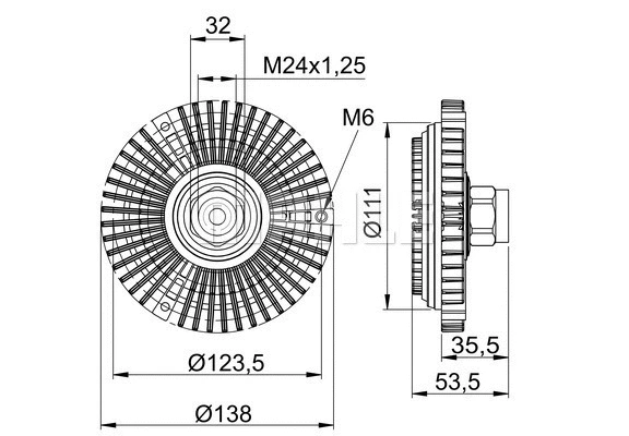 CFC 64 000S KNECHT/MAHLE Сцепление, вентилятор радиатора (фото 1)
