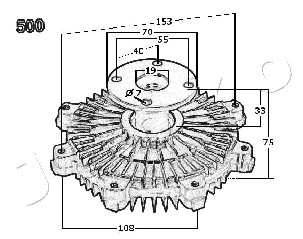 36500 JAPKO Сцепление, вентилятор радиатора (фото 3)