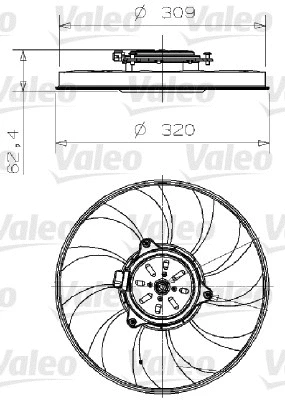 696001 VALEO Вентилятор, охлаждение двигателя (фото 1)