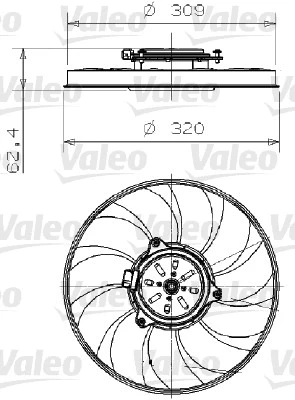 696002 VALEO Вентилятор, охлаждение двигателя (фото 1)