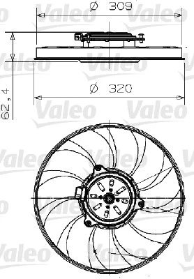 696003 VALEO Вентилятор, охлаждение двигателя (фото 1)