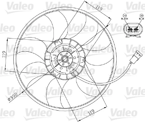696013 VALEO Вентилятор, охлаждение двигателя (фото 1)