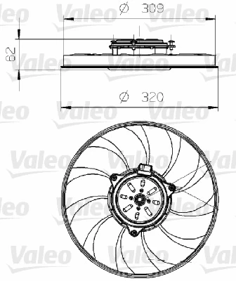 696024 VALEO Вентилятор, охлаждение двигателя (фото 1)