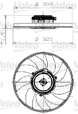 696027 VALEO Вентилятор, охлаждение двигателя (фото 1)