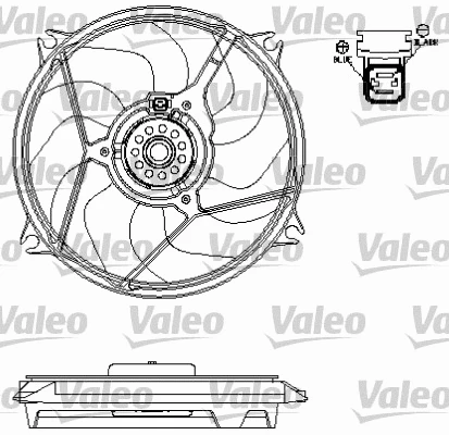 696135 VALEO Вентилятор, охлаждение двигателя (фото 1)