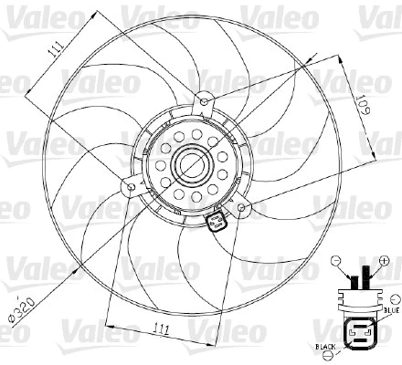 696189 VALEO Вентилятор, охлаждение двигателя (фото 1)