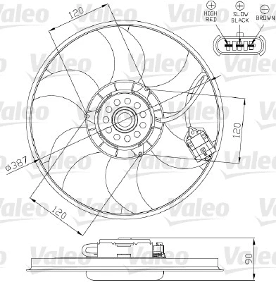 696284 VALEO Вентилятор, охлаждение двигателя (фото 1)