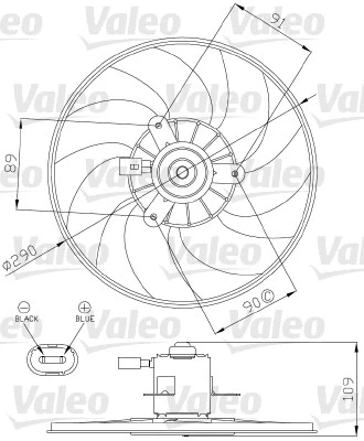 696286 VALEO Вентилятор, охлаждение двигателя (фото 1)