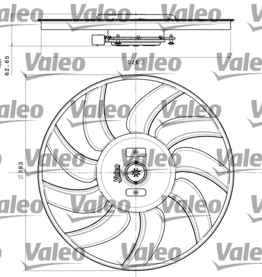 696350 VALEO Вентилятор, охлаждение двигателя (фото 1)