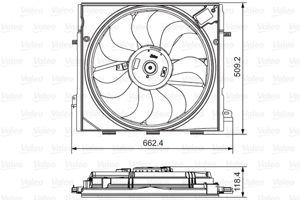 696873 VALEO Вентилятор, охлаждение двигателя (фото 1)