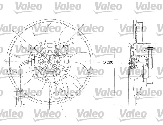 698350 VALEO Вентилятор, охлаждение двигателя (фото 1)