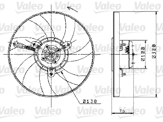 698358 VALEO Вентилятор, охлаждение двигателя (фото 1)