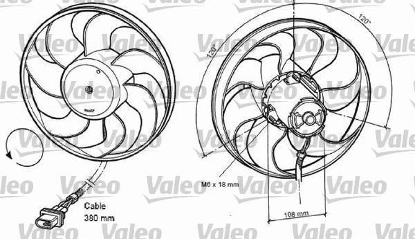 698372 VALEO Вентилятор, охлаждение двигателя (фото 1)