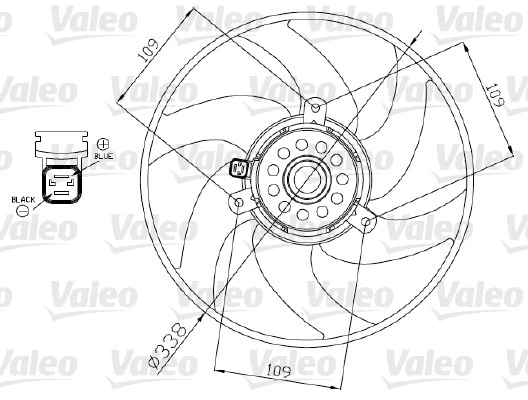 698375 VALEO Вентилятор, охлаждение двигателя (фото 1)
