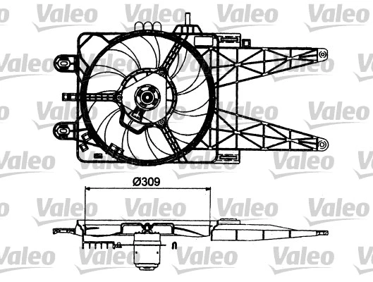 698483 VALEO Вентилятор, охлаждение двигателя (фото 1)