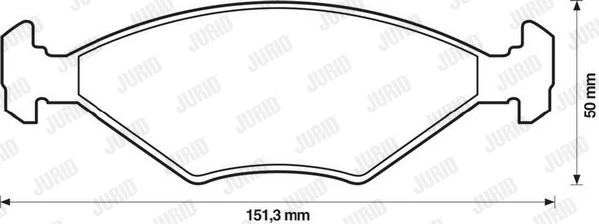 571448J JURID Комплект тормозных колодок, дисковый тормоз (фото 3)