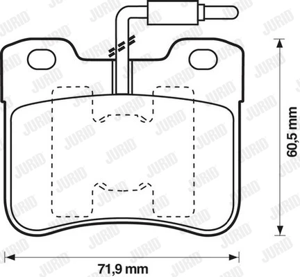 571473D JURID Комплект тормозных колодок, дисковый тормоз (фото 3)