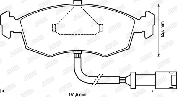 571351D JURID Комплект тормозных колодок, дисковый тормоз (фото 3)