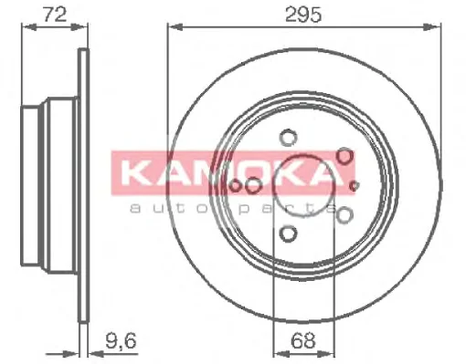 1031104 KAMOKA Тормозной диск (фото 1)