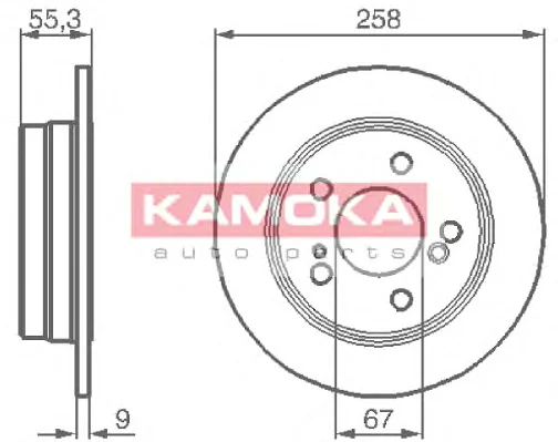 103244 KAMOKA Тормозной диск (фото 1)