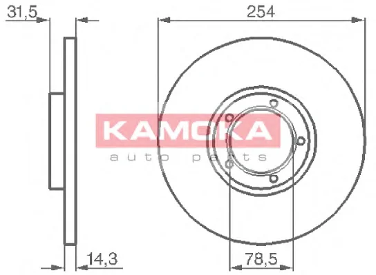 103276 KAMOKA Тормозной диск (фото 1)