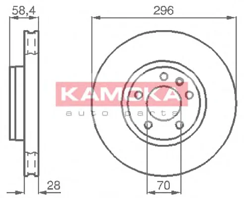 103660 KAMOKA Тормозной диск (фото 1)