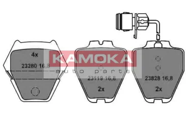 JQ1013420 KAMOKA Комплект тормозных колодок, дисковый тормоз (фото 1)