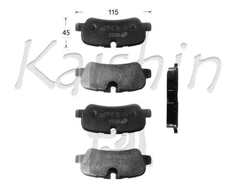 D10169 KAISHIN Комплект тормозных колодок, дисковый тормоз (фото 1)