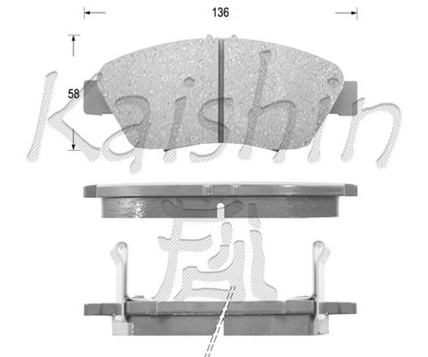 FK5070 KAISHIN Комплект тормозных колодок, дисковый тормоз (фото 2)